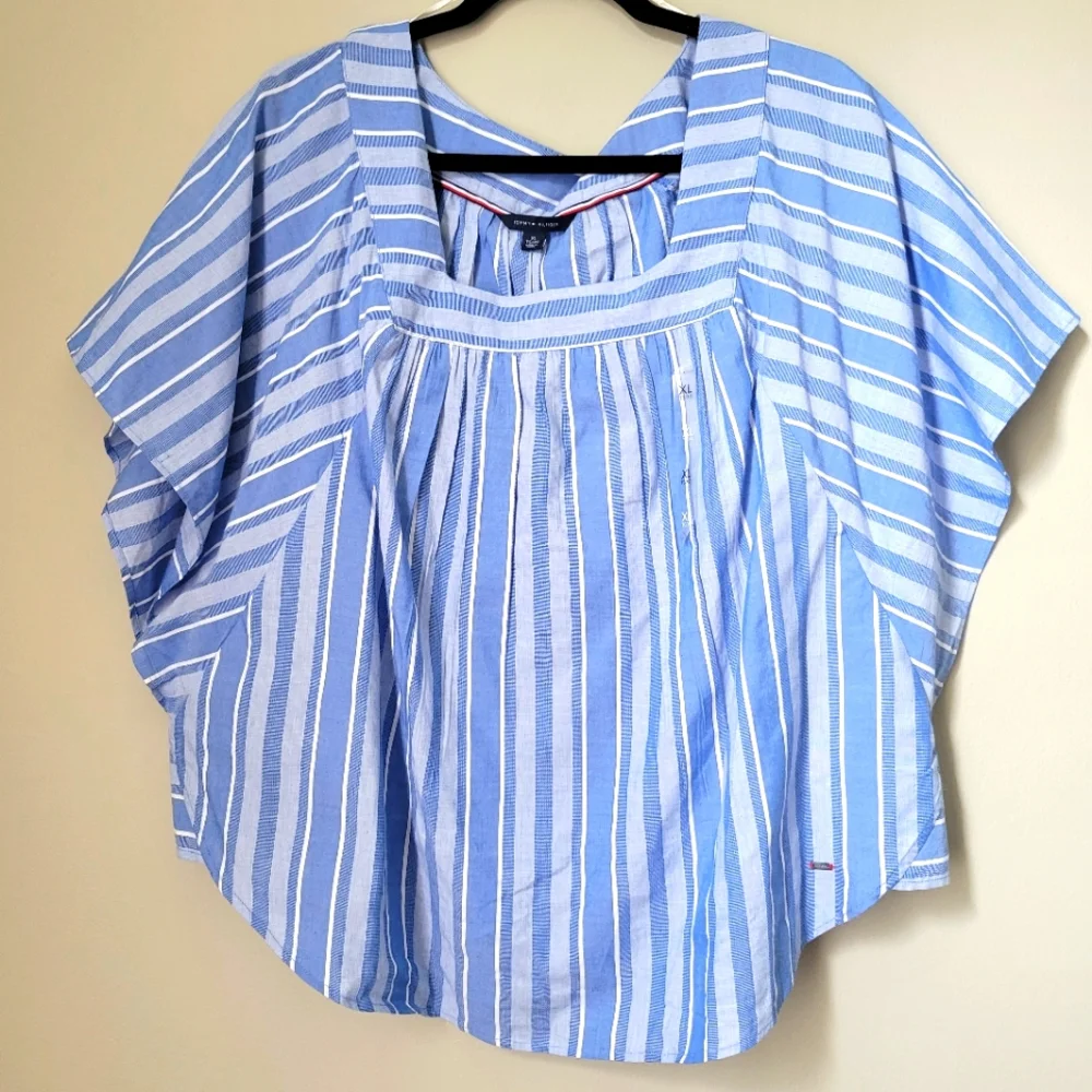 New Tommy Hilfiger Womens‎ XL Blouse Top  Blue.